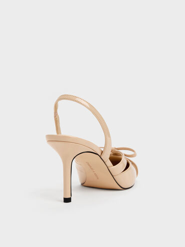 Kaleen Patent Slingback Stilettos, Nude, hi-res