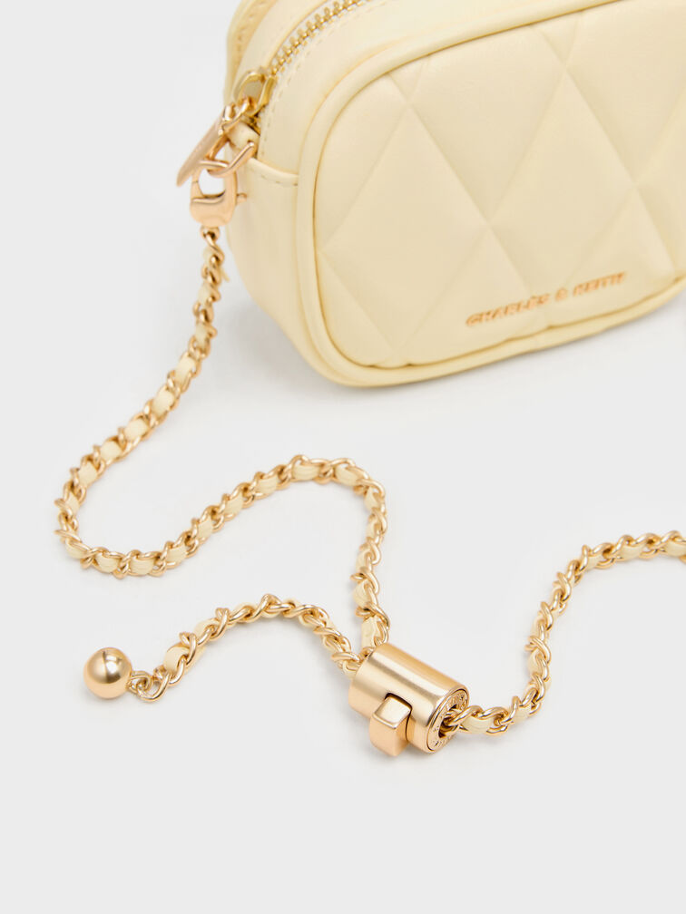Arwen Quilted Mini Bag, Butter Yellow, hi-res