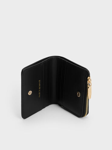 Keely Top Zip Small Wallet, Black, hi-res