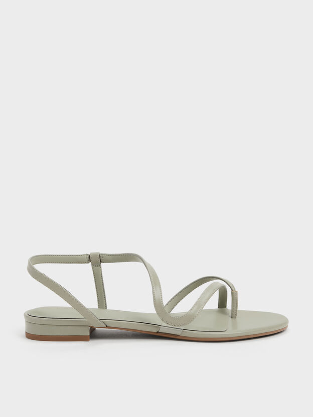 Arden Wavy Toe-Ring Sandals, Mint Green, hi-res