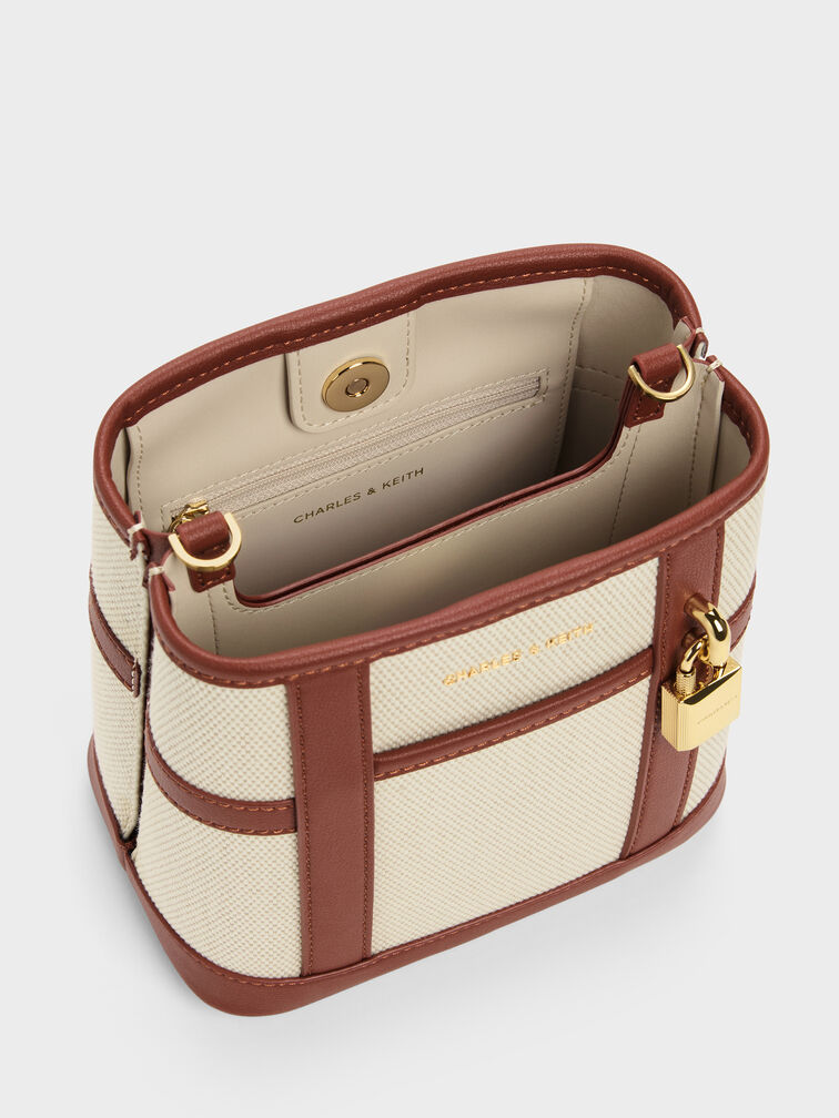 Scottie Canvas Bucket Bag, Brick, hi-res