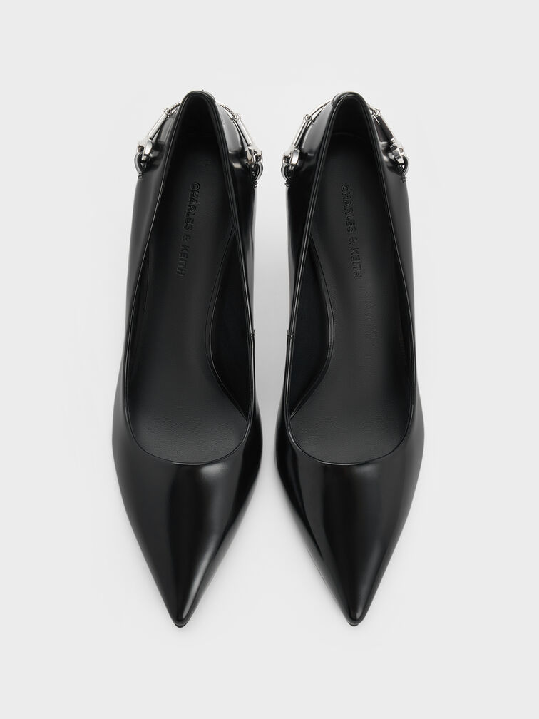 Erinna Metallic-Accent Pointed-Toe Pumps, Black Box, hi-res