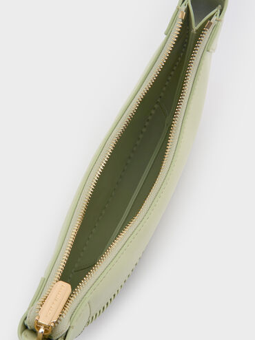 Blume Braided Curved Hobo Bag, Matcha Green, hi-res