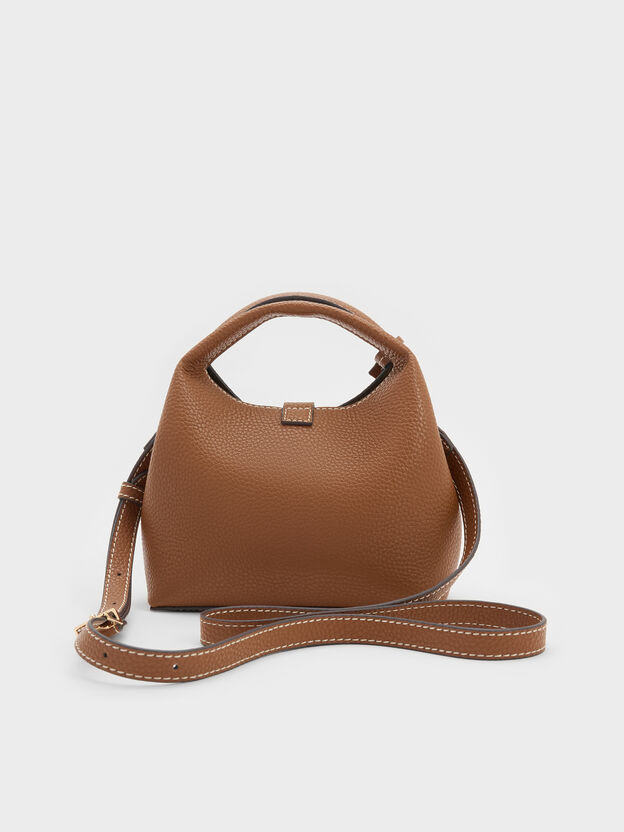 Mini Chance Turn-Lock Bucket Bag, Chocolate, hi-res
