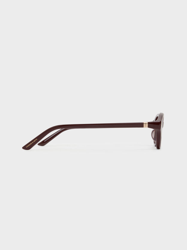 Pecola Oval Sunglasses, Wineberry Red, hi-res