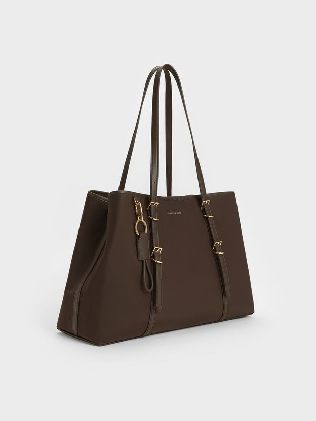 Levy Nylon Tote Bag, Espresso Brown, hi-res