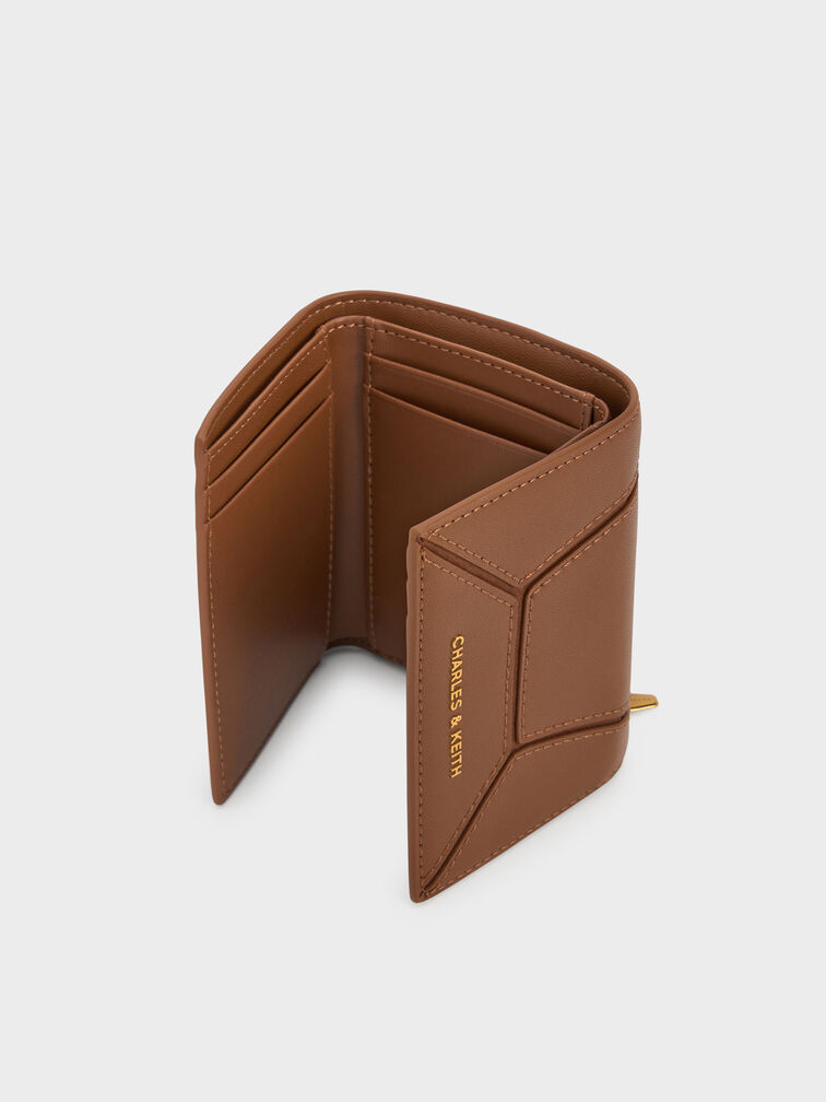 Nasrin Geometric Wallet, Chocolate, hi-res
