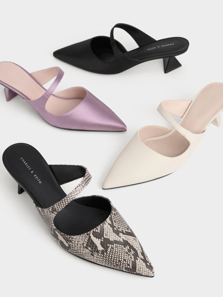 Vada Asymmetric Sculptural Heel Pumps, Black, hi-res