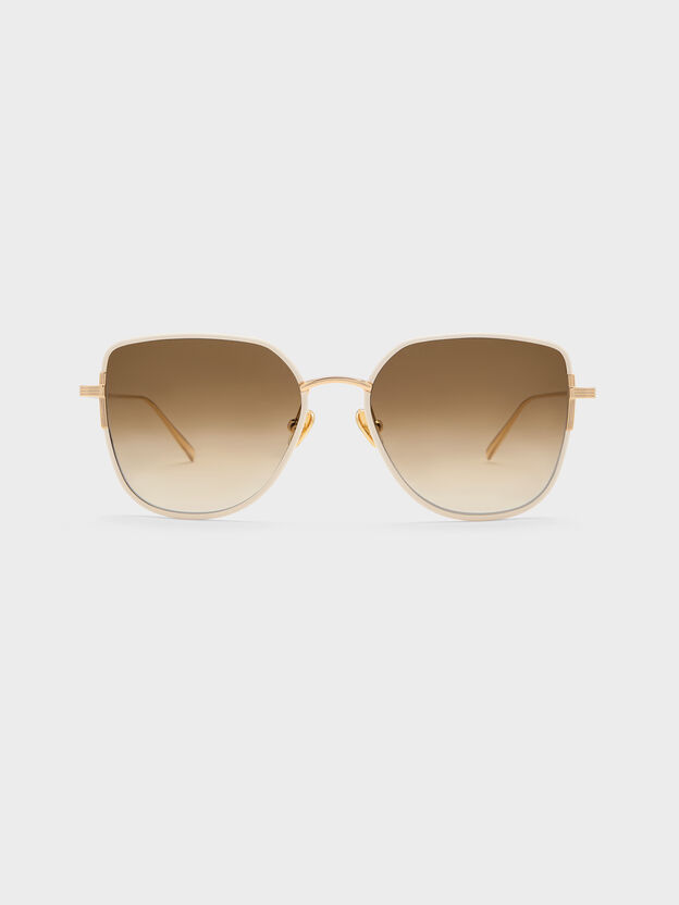 Seraphina Butterfly Sunglasses, Cream, hi-res