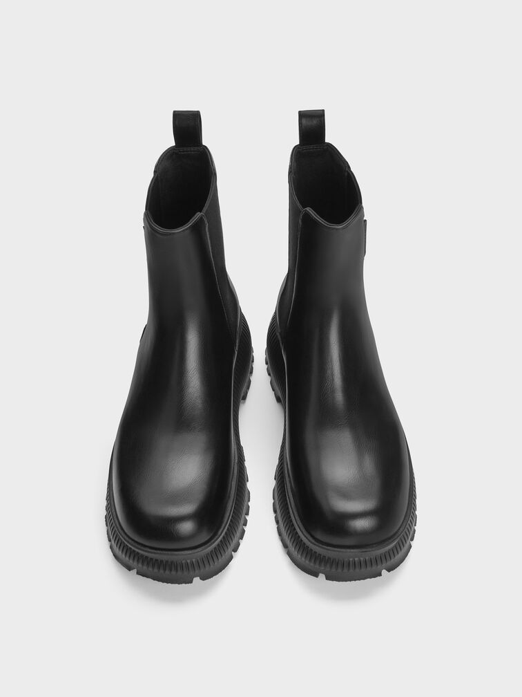 Darra Ridged-Sole Ankle Boots, Black, hi-res
