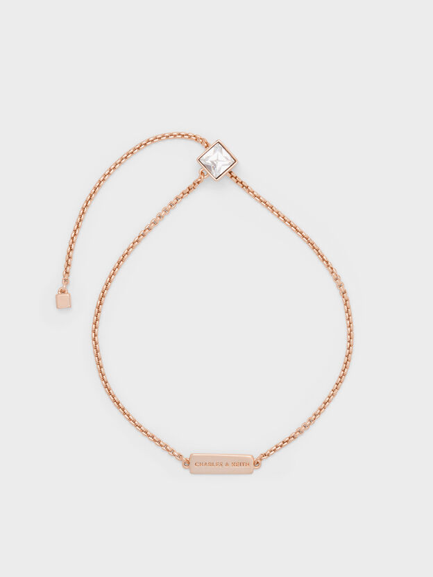 Quincy Crystal Chain Bracelet, Rose Gold, hi-res