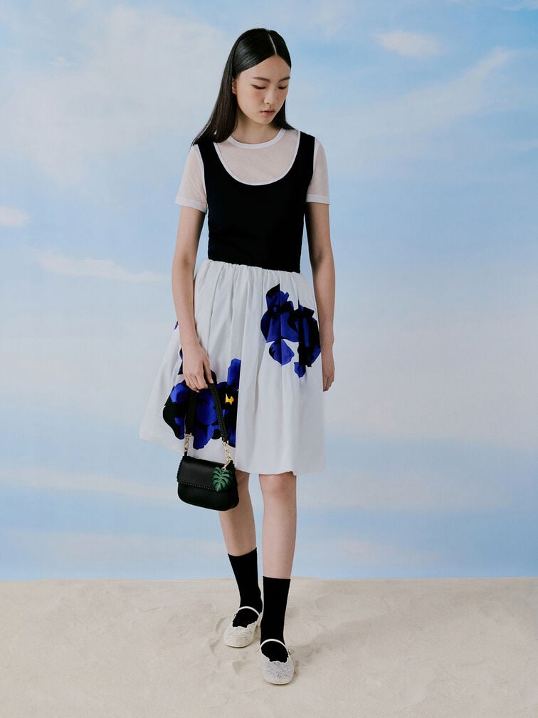 Blume Braided Shoulder Bag, Black, hi-res