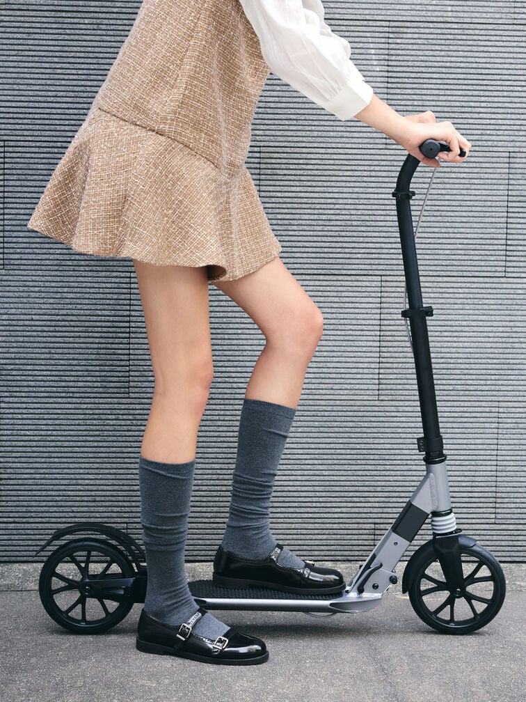 Double-Strap Brogue Mary Janes, Black Box, hi-res