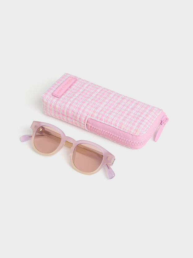 Girls' Gabine Sunglasses, Jelly Pink, hi-res
