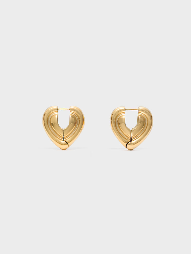 Annalise Huggie Earrings, Gold, hi-res