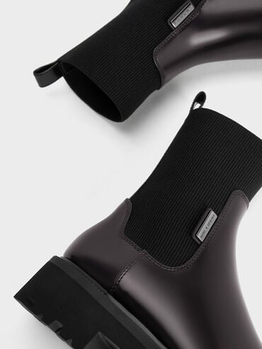 Remy Ridged-Sole Chelsea Boots, Burgundy, hi-res