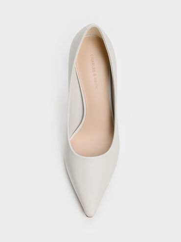Kerra Pointed High Heels, White, hi-res