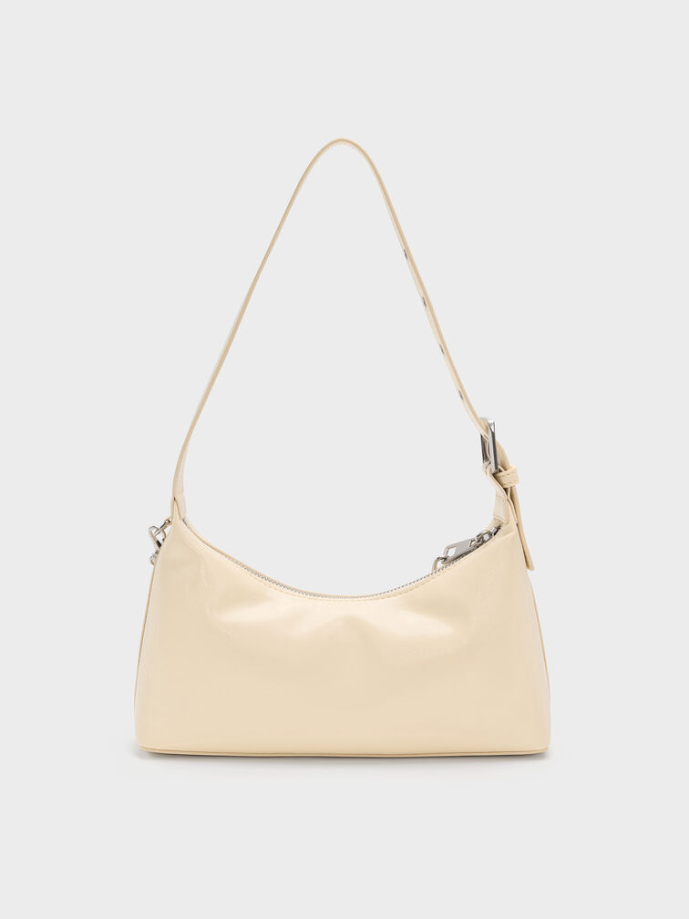 Atwood Chain-Embellished Shoulder Bag, Butter Yellow, hi-res