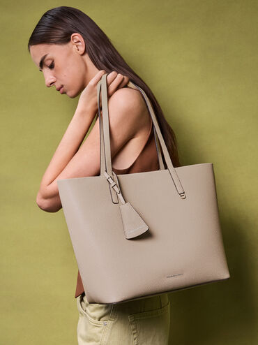 Beryl Tote Bag, Taupe, hi-res
