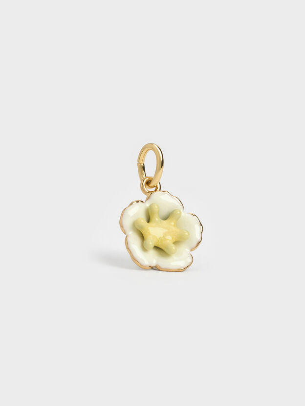 Francie Flower Charm, Gold, hi-res