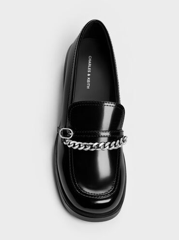 Georgie Chain Loafers, Black Box, hi-res