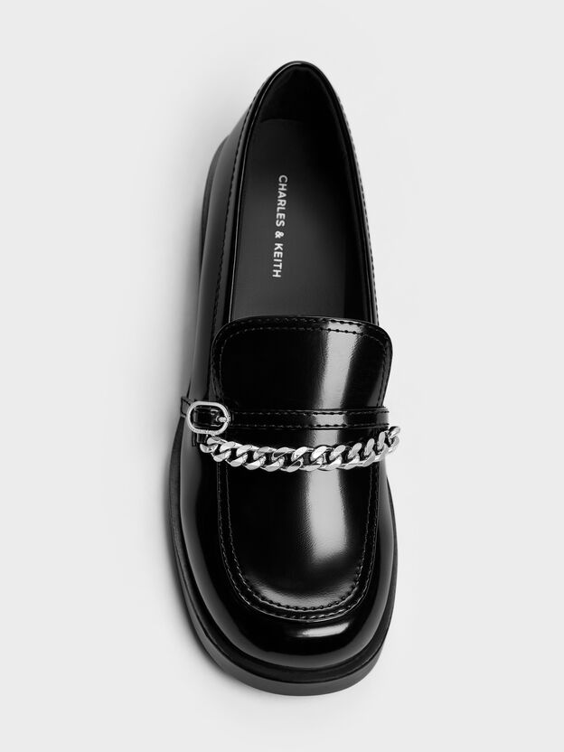 Georgie Chain Loafers, Black Box, hi-res