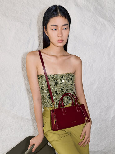 Mini Kerry Tote Bag, Mulberry Plum, hi-res