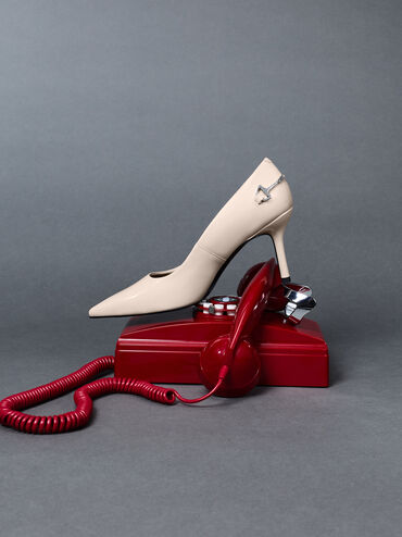 Erinna Metallic-Accent Pointed-Toe Pumps, Sand, hi-res