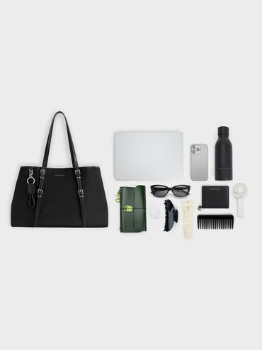 Levy Nylon Tote Bag, Noir, hi-res