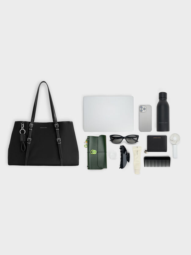 Levy Nylon Tote Bag, Noir, hi-res