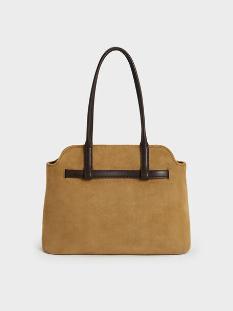 Victoria Belted Trapeze Tote Bag, Sahara Sand, hi-res