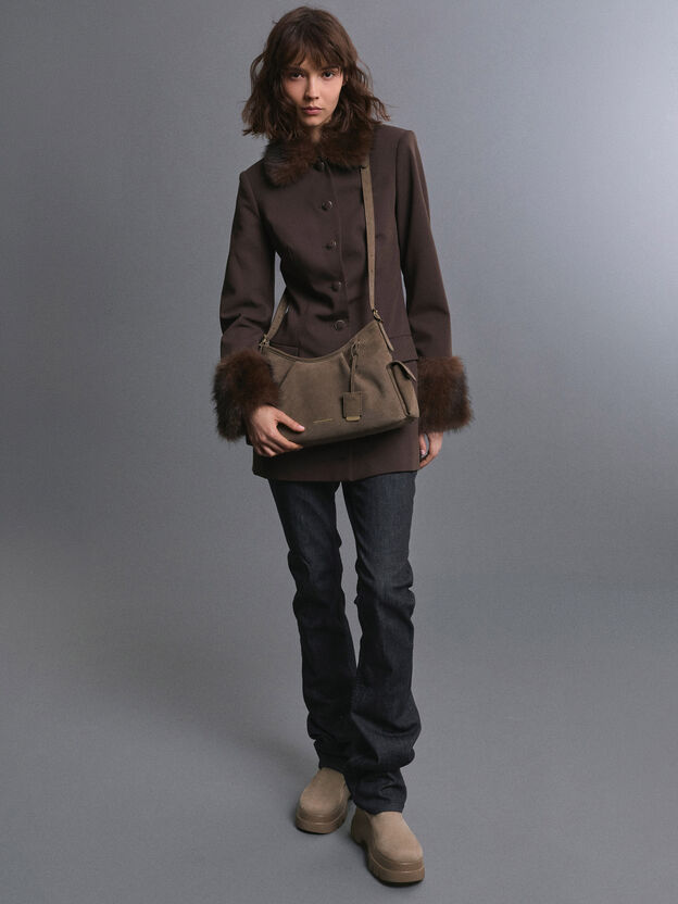 Khai Side-Pocket Shoulder Bag, Stone Grey, hi-res