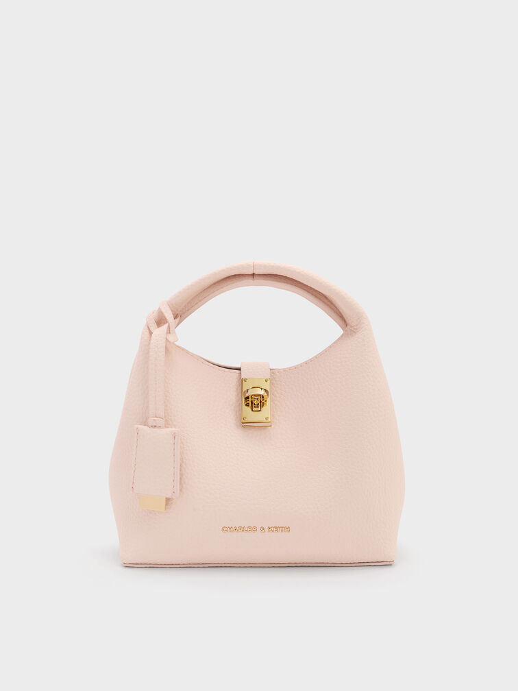 Mini Chance Turn-Lock Bucket Bag, Soft Pink, hi-res