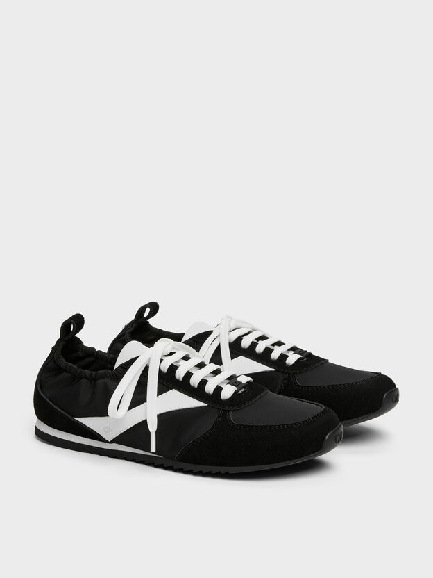Jace Sneakers, Black Textured, hi-res