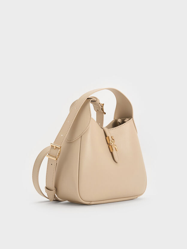 Mini Adalyn Hobo Bag, Dusted Oat, hi-res