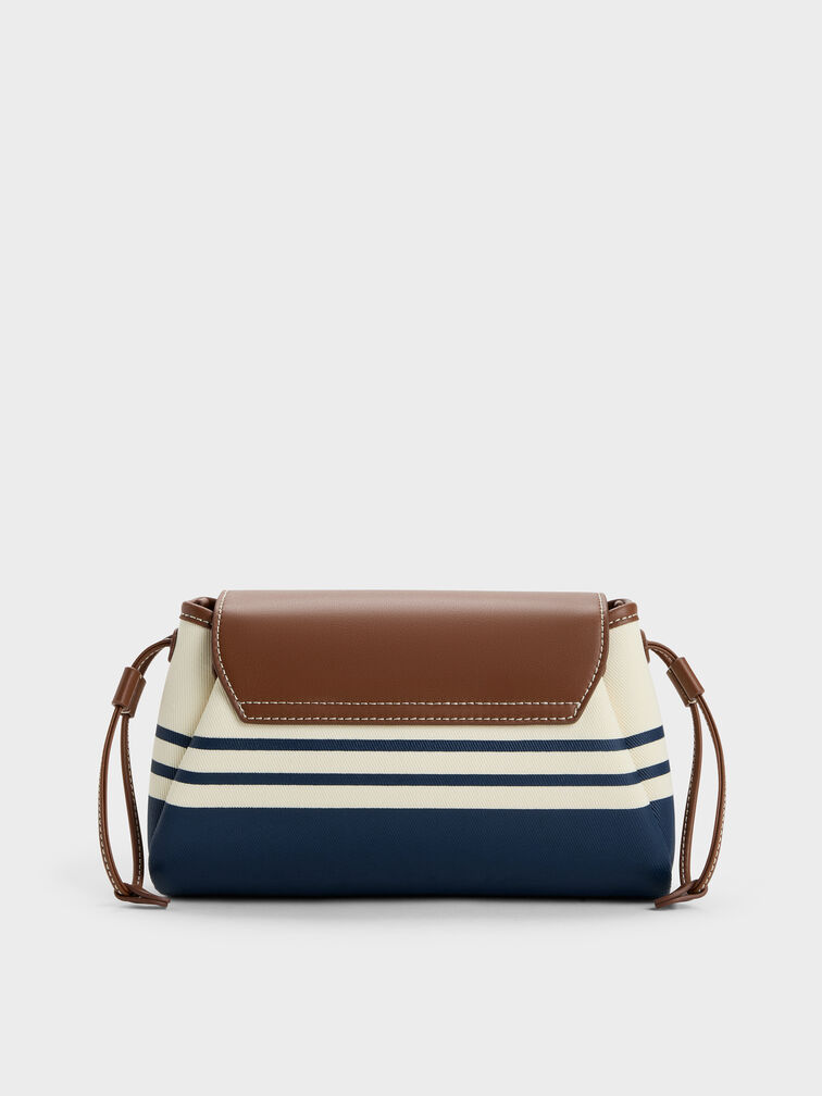 Hanya Canvas Striped Top Handle Bag, Multi, hi-res