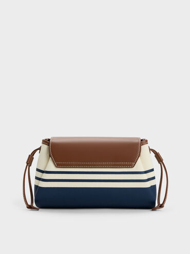 Hanya Canvas Striped Top Handle Bag, Multi, hi-res