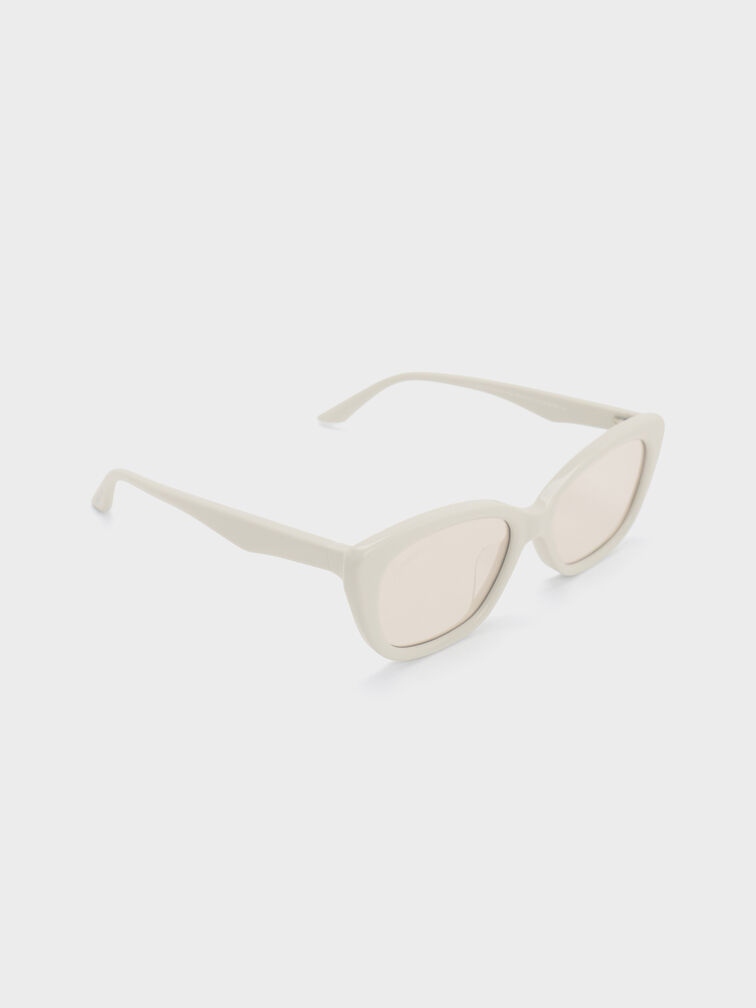 Maeva Cat-Eye Sunglasses, Chalk, hi-res