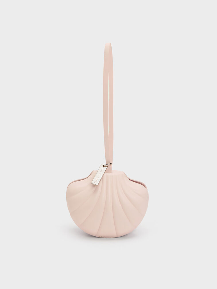 Seashell Swirl-Scarf Charm, Pink, hi-res