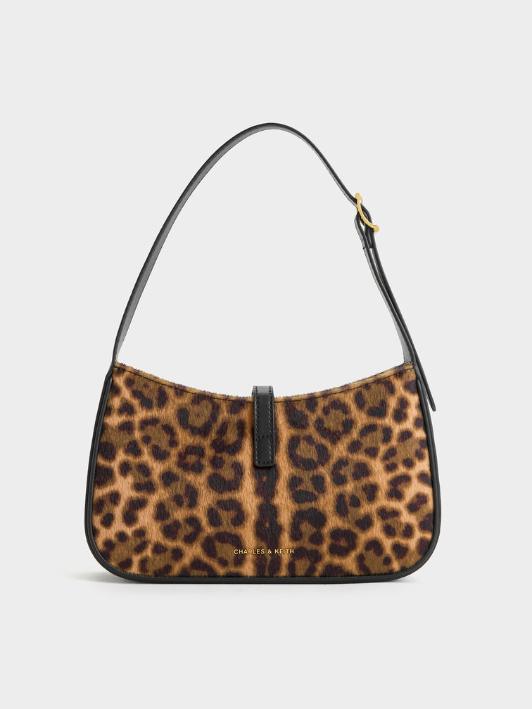 Cesia Leopard-Print Metallic-Accent Shoulder Bag, Multi, hi-res