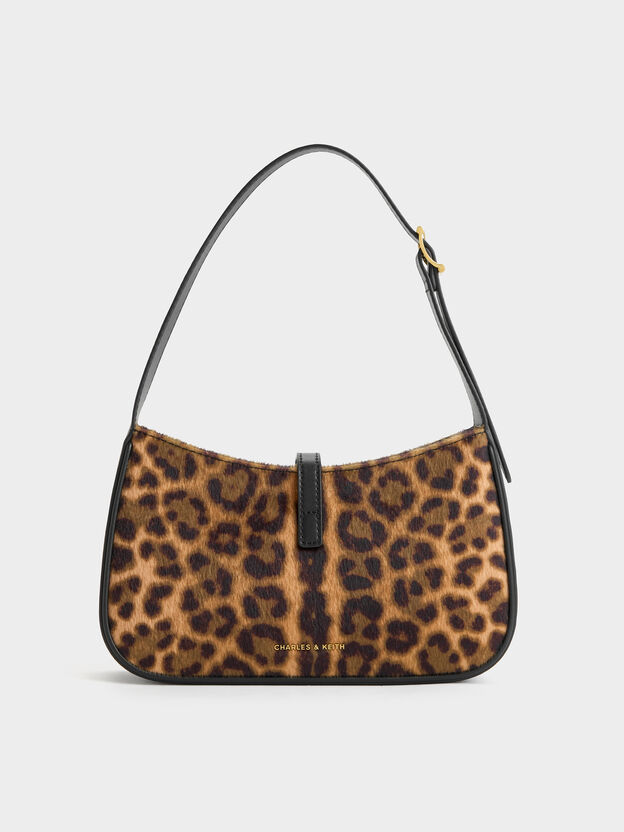 Cesia Leopard-Print Metallic-Accent Shoulder Bag, Multi, hi-res