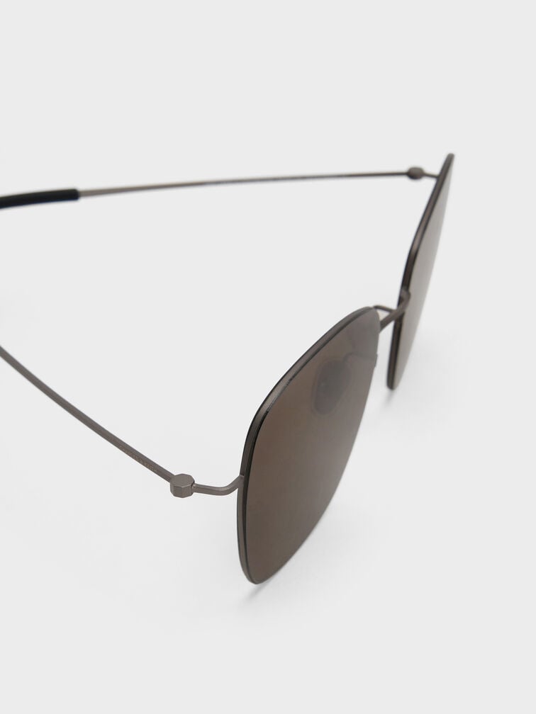 Miranda Square Sunglasses, Black, hi-res