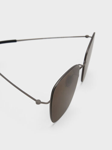 Miranda Square Sunglasses, Black, hi-res