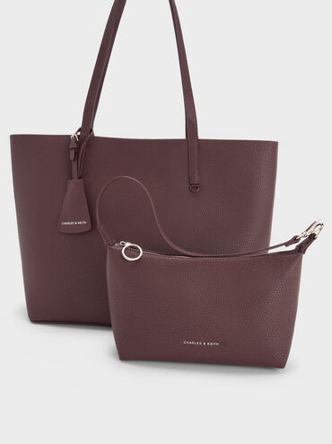 Beryl Tote Bag, Wineberry Red, hi-res