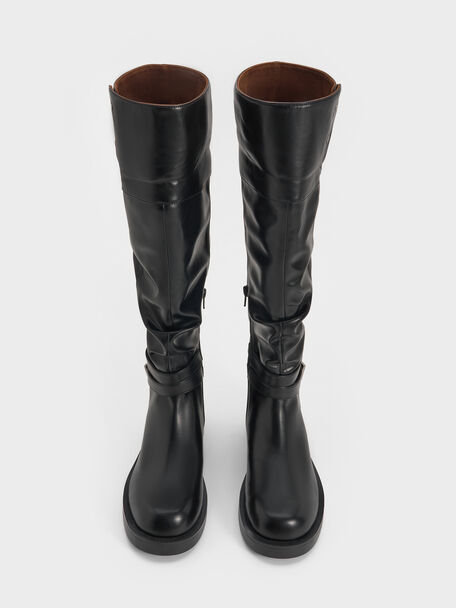 Eilis Thigh-High Boots, Black, hi-res