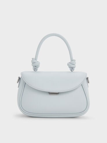 Sammie Knotted-Handle Front-Flap Bag, Sea Salt Blue, hi-res