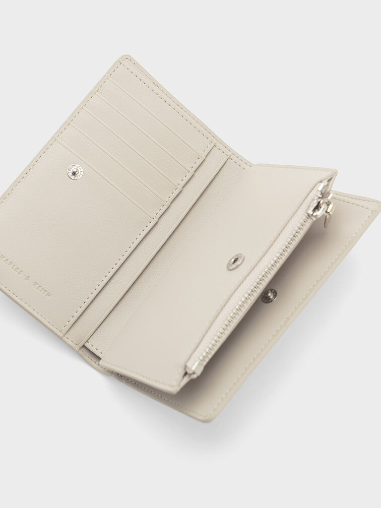 Cadence Top-Zip Wallet, Light Grey, hi-res