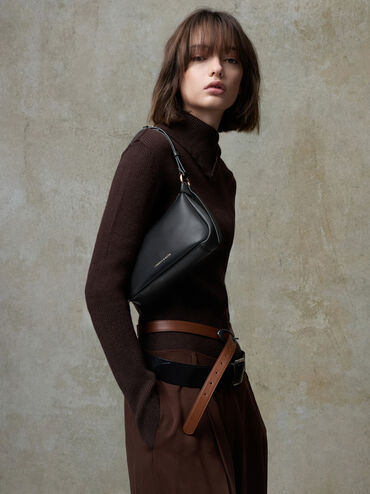 Mini Calla Shoulder Bag, Black, hi-res