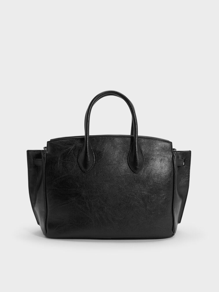 Large Ginevra Tote Bag, Black, hi-res