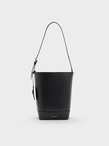 Enola Elongated Bucket Bag, Noir, hi-res